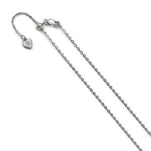 1.5mm Sterling Silver Adjustable Solid Cable Chain Necklace, 30 Inch